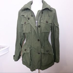 J. Crew Military Green Cargo Jacket Size Small